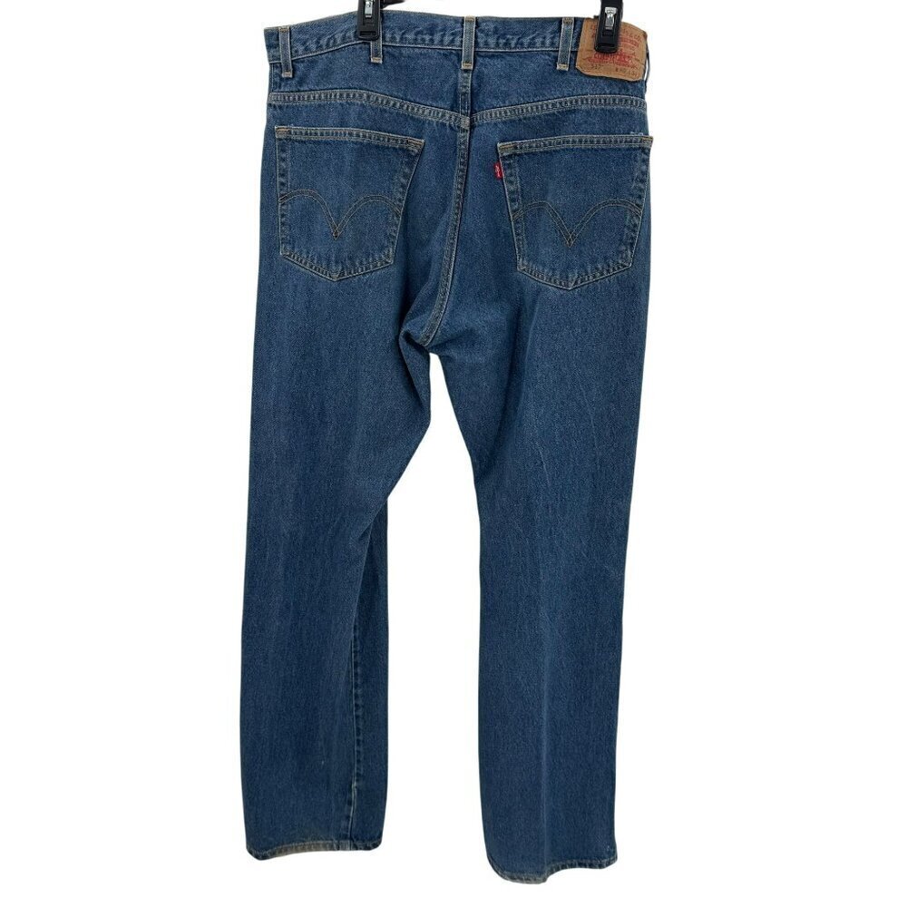 Levis 517 Mens Boot Cut Jeans Size 40x34 Blue Denim Straight Leg Classic Fit - Picture 3 of 8